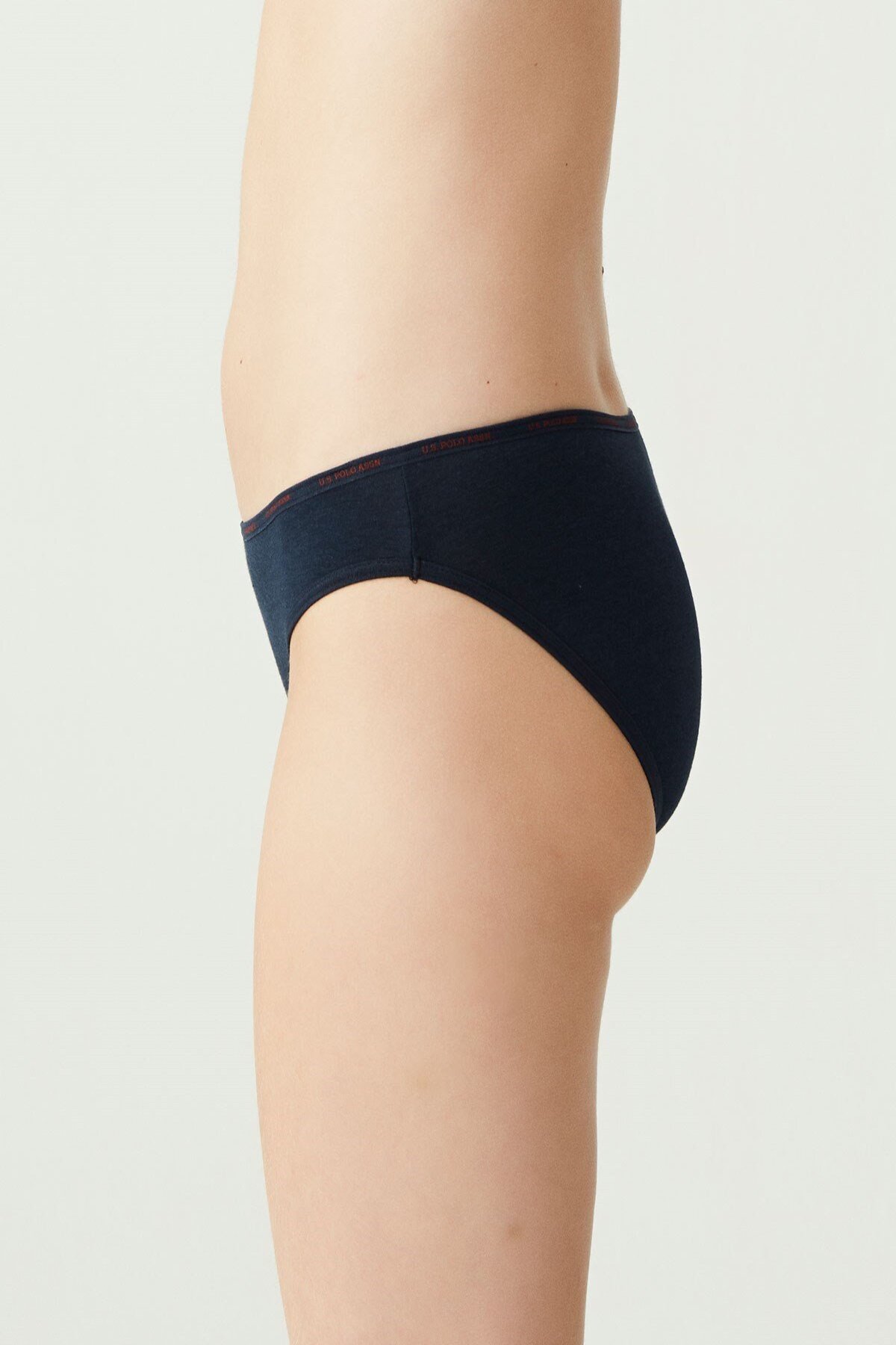 U.S. Polo Assn. 67001, Cotton & Modal & Lycra, 5-Pack, Solid Colors, Women’s Low Waist Brief Set, Black & White & Beige & Fuchsia & Navy Blue - Image 10