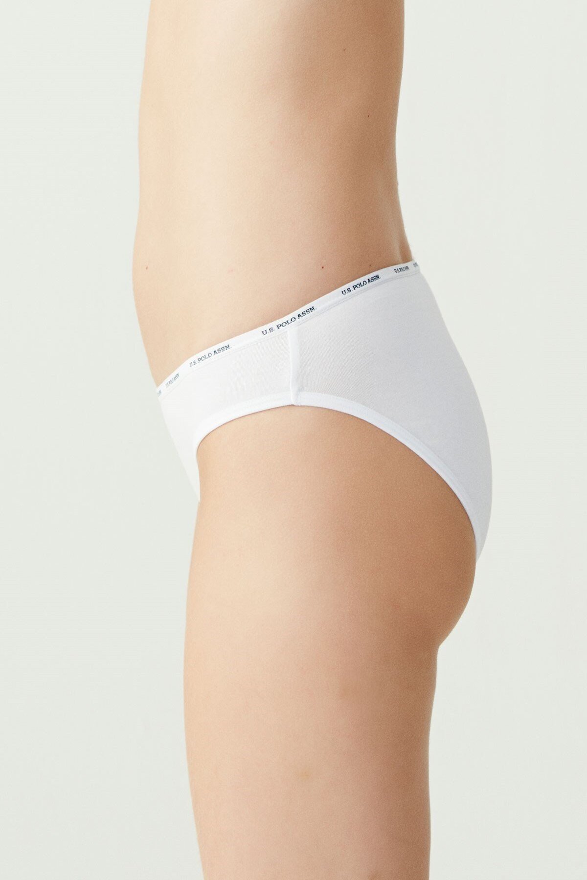U.S. Polo Assn. 67001, Cotton & Modal & Lycra, 5-Pack, Solid Colors, Women’s Low Waist Brief Set, Black & White & Beige & Fuchsia & Navy Blue - Image 11