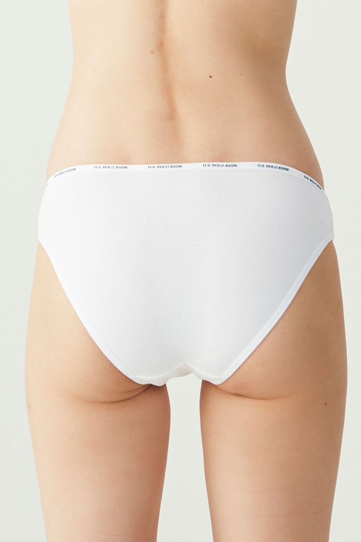 U.S. Polo Assn. 67001, Cotton & Modal & Lycra, 5-Pack, Solid Colors, Women’s Low Waist Brief Set, Black & White & Beige & Fuchsia & Navy Blue - Image 13