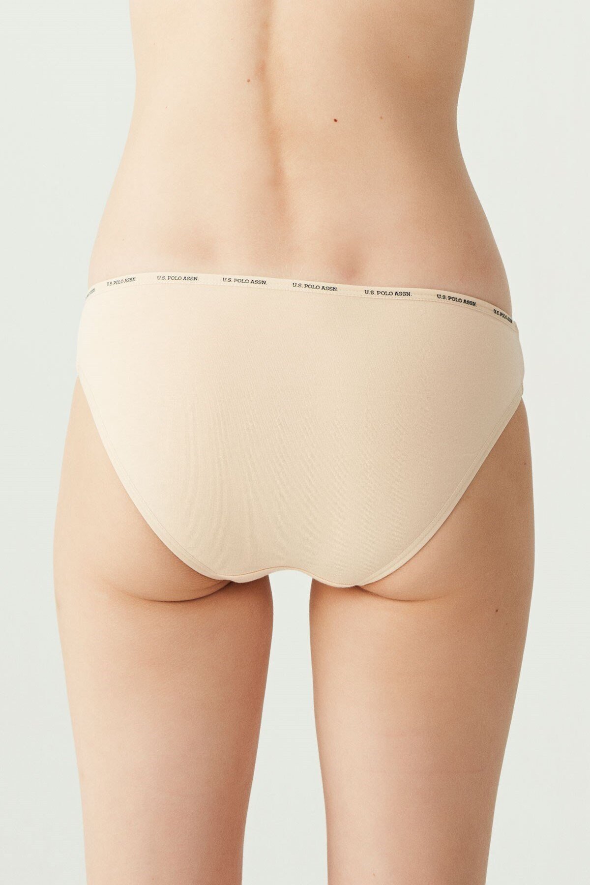 U.S. Polo Assn. 67001, Cotton & Modal & Lycra, 5-Pack, Solid Colors, Women’s Low Waist Brief Set, Black & White & Beige & Fuchsia & Navy Blue - Image 16