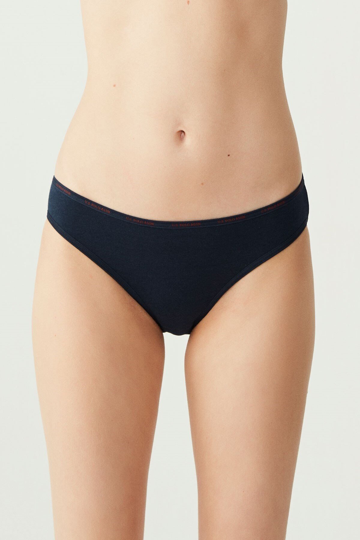 U.S. Polo Assn. 67001, Cotton & Modal & Lycra, 5-Pack, Solid Colors, Women’s Low Waist Brief Set, Black & White & Beige & Fuchsia & Navy Blue - Image 6