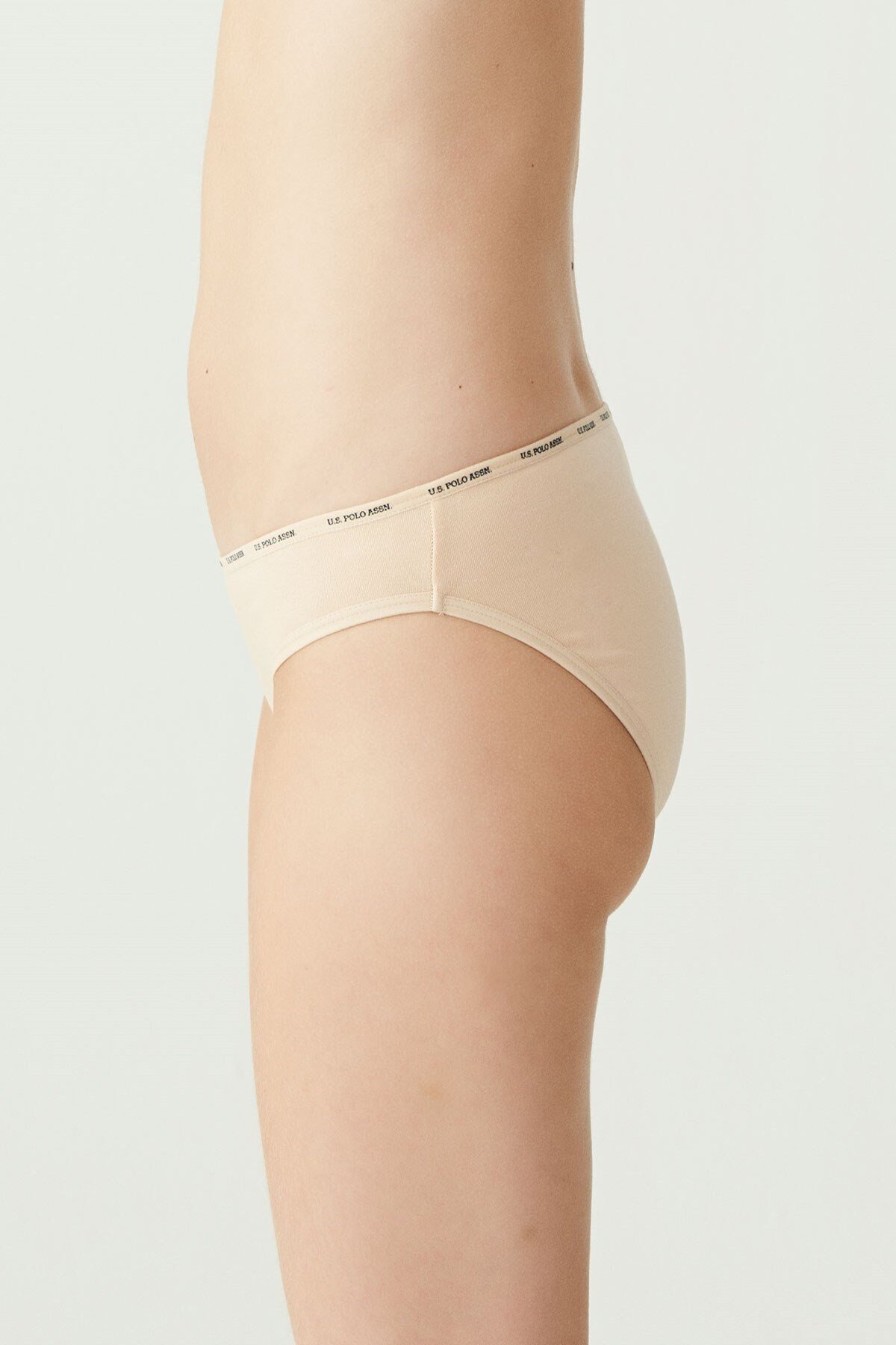 U.S. Polo Assn. 67001, Cotton & Modal & Lycra, 5-Pack, Solid Colors, Women’s Low Waist Brief Set, Black & White & Beige & Fuchsia & Navy Blue - Image 7