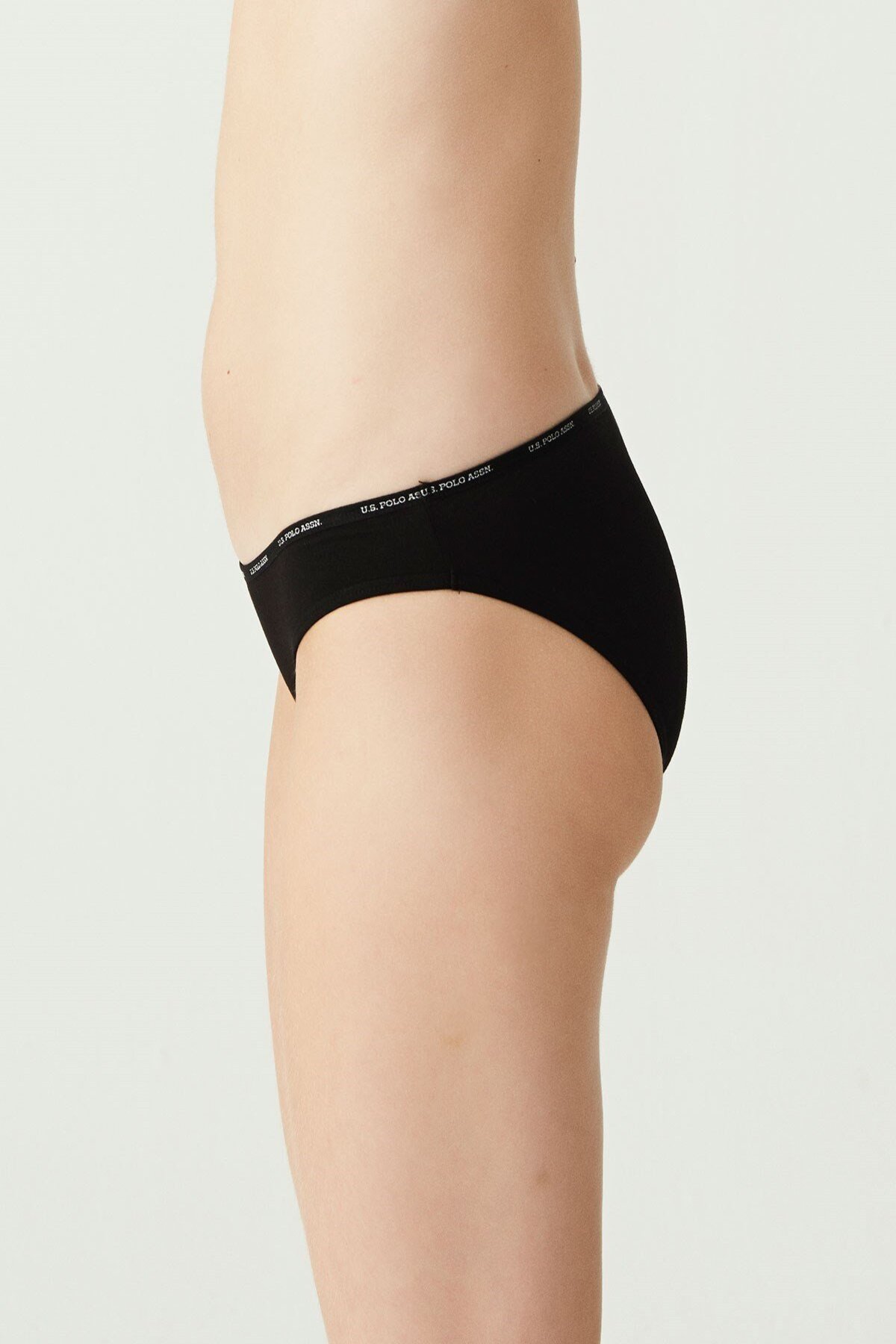 U.S. Polo Assn. 67001, Cotton & Modal & Lycra, 5-Pack, Solid Colors, Women’s Low Waist Brief Set, Black & White & Beige & Fuchsia & Navy Blue - Image 9