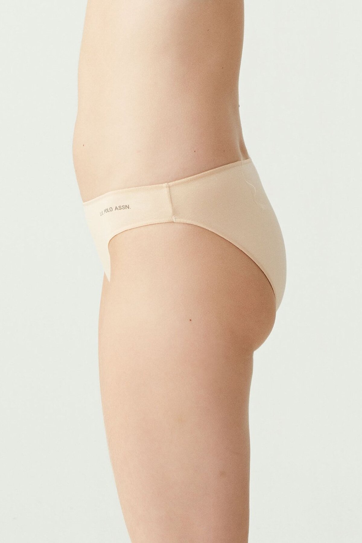 U.S. Polo Assn. 67006, Cotton & Modal & Lycra, 5-Pack, Solid Colors, Women’s Bristle Elastic Slip Set, Black & White & Beige & Salmon & Red - Image 10