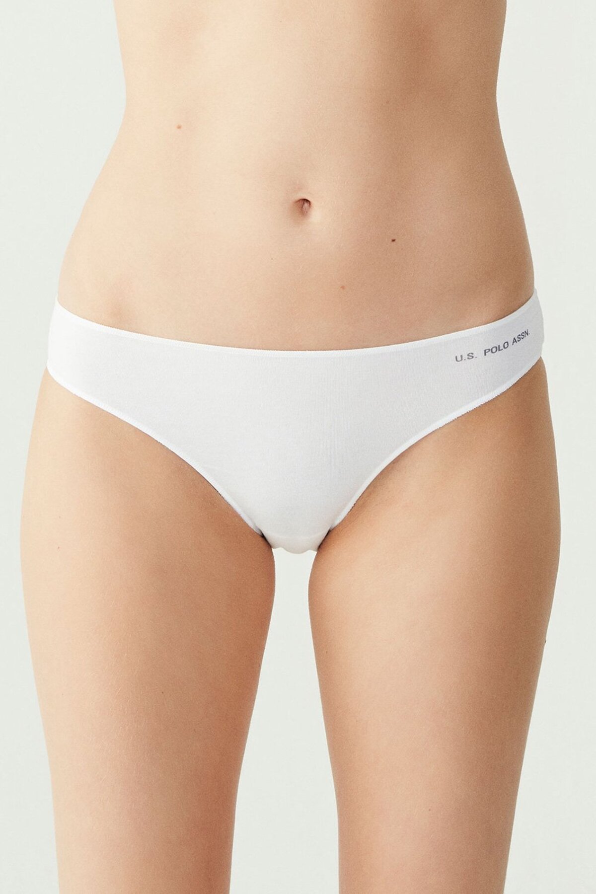 U.S. Polo Assn. 67006, Cotton & Modal & Lycra, 5-Pack, Solid Colors, Women’s Bristle Elastic Slip Set, Black & White & Beige & Salmon & Red - Image 6