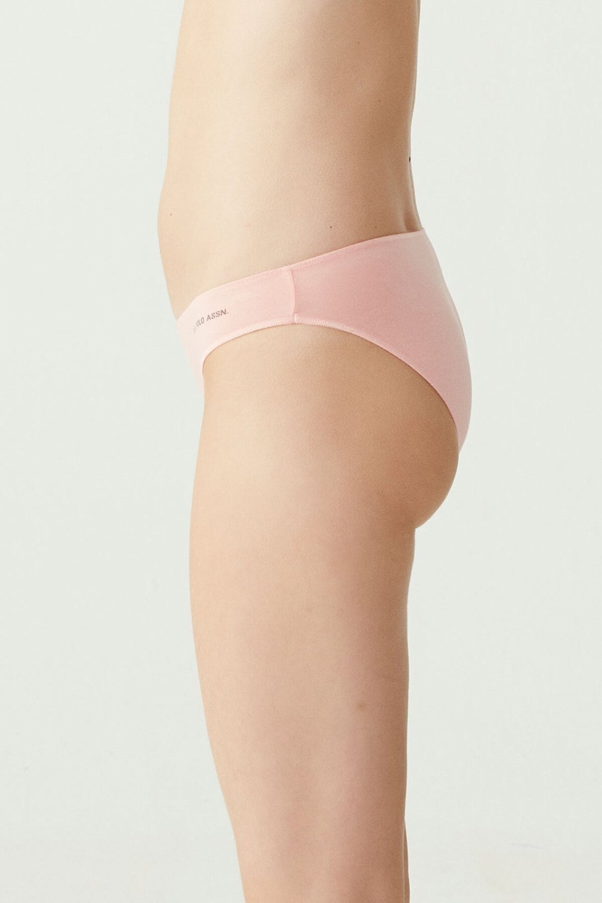 U.S. Polo Assn. 67006, Cotton & Modal & Lycra, 5-Pack, Solid Colors, Women’s Bristle Elastic Slip Set, Black & White & Beige & Salmon & Red - Image 7