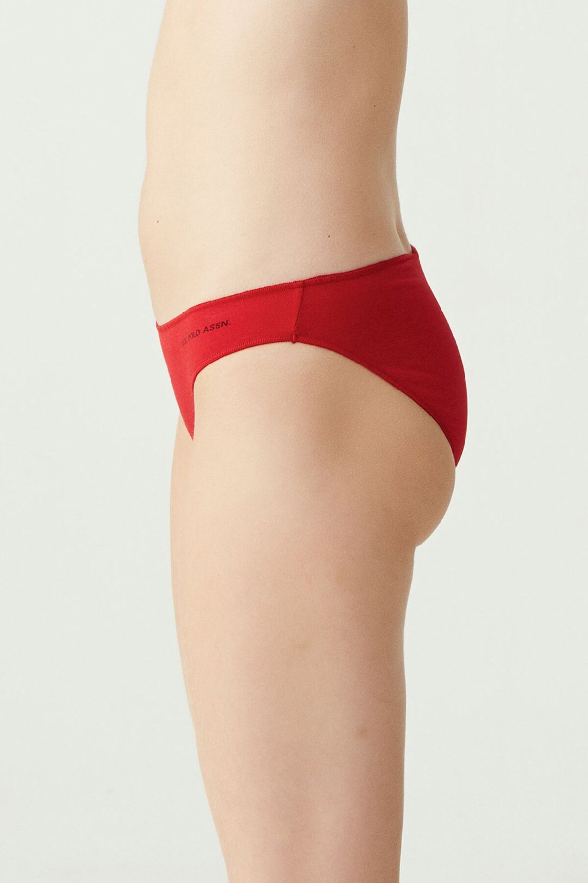 U.S. Polo Assn. 67006, Cotton & Modal & Lycra, 5-Pack, Solid Colors, Women’s Bristle Elastic Slip Set, Black & White & Beige & Salmon & Red - Image 8