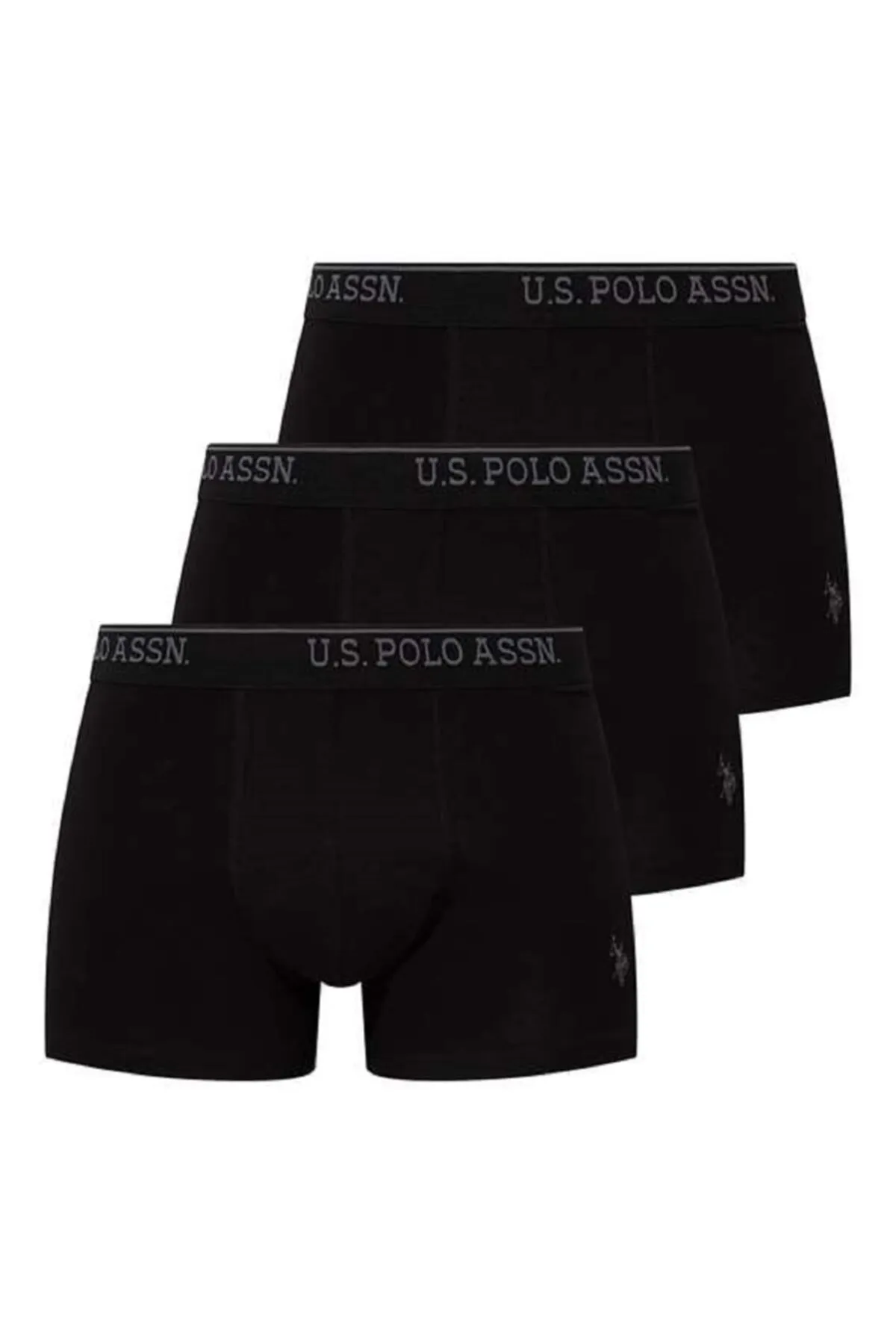 U.S. Polo Assn. 80097, 3 Pack, Cotton & Lycra, Men's Boxer Set, Black