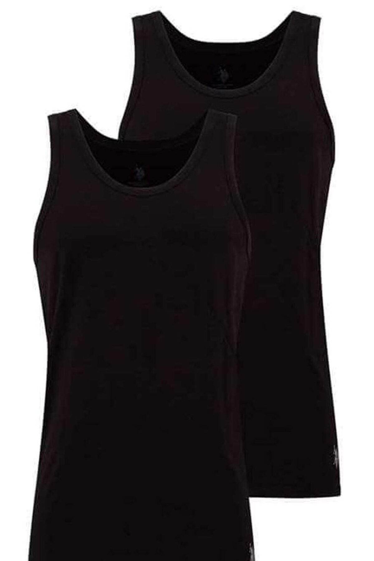 U.S. Polo Assn. 80441, 2 Pack, 100% Cotton, Men's Singlet Set Black